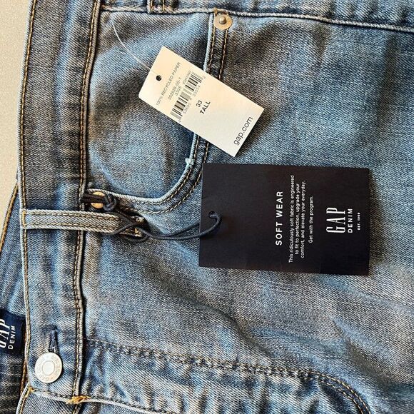 NWT GAP Jeans Women 33x33 Tall Blue Light Wash High Rise True Skinny Denim Jeans - Picture 6 of 8